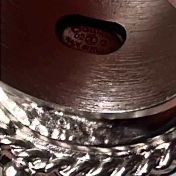 Chanel Black Pearl Pink Rhinestone Logo Ring - Picture 2 of 10